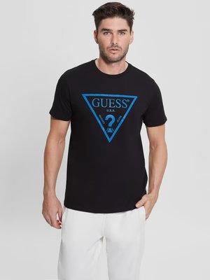 GUESS – Reflective triko, Černá barva