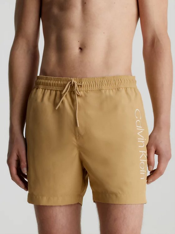 Core Logo plavky – Calvin Klein Swimwear, Béžová barva Muži