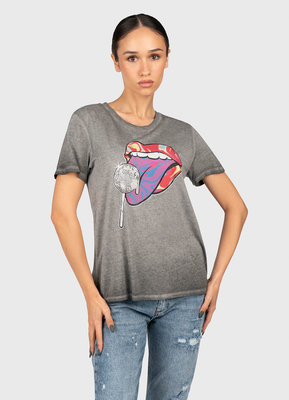 Disco Pop triko – GUESS, Šedá barva Ženy