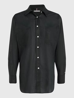 Voile Oversized košile Navy barva Ženy