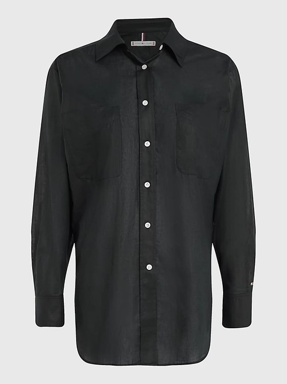 Voile Oversized košile Navy barva Ženy