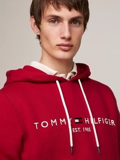 Luxusní Tommy Logo mikina, Červená barva, M