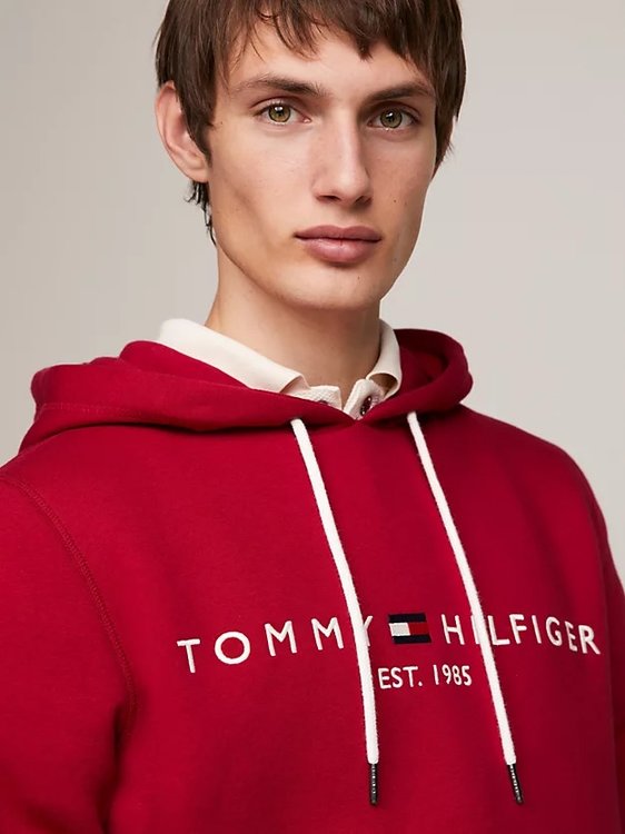 Luxusní Tommy Logo mikina, Červená barva, M