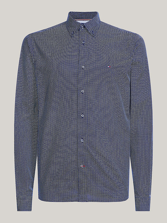 TH Flex Geo Print košile Modrá barva Muži