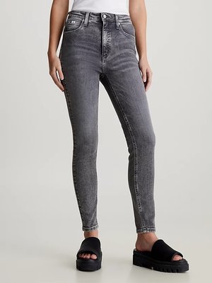 Calvin Klein Jeans – High Rise Super Skin jeans, Šedá barva