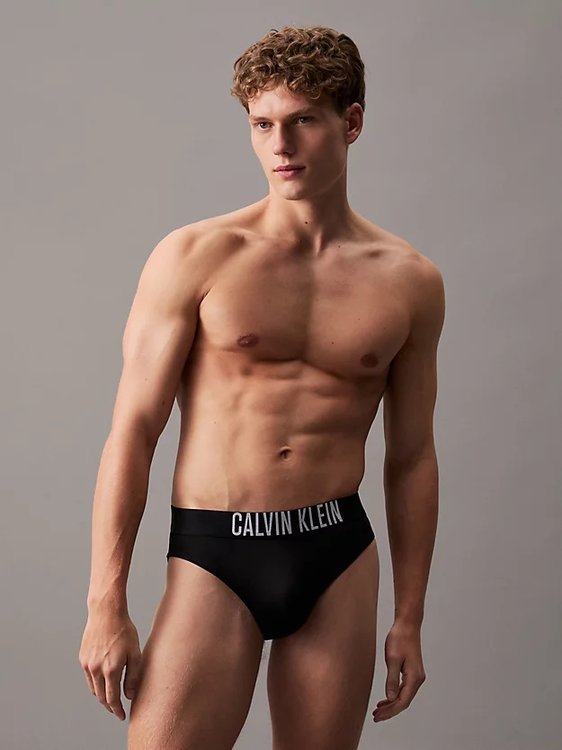 Calvin Klein Swimwear – Intense Power plavky, Černá barva