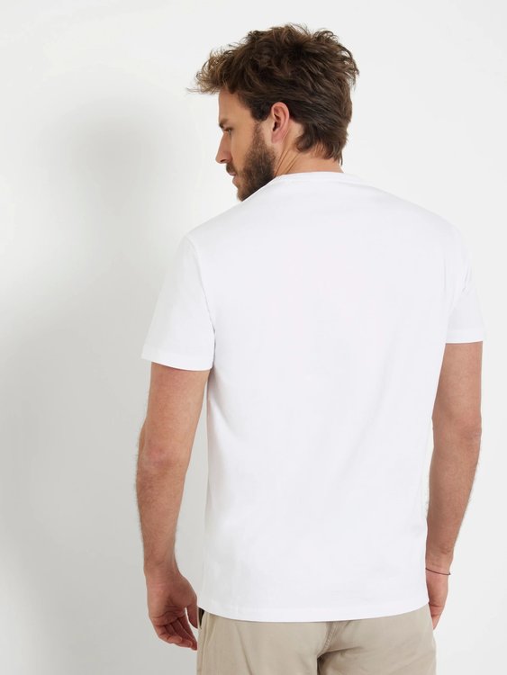 Módní Triangle Embro triko, Bílá barva, 2024