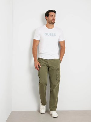 Classic Design triko – GUESS, Bílá barva Muži