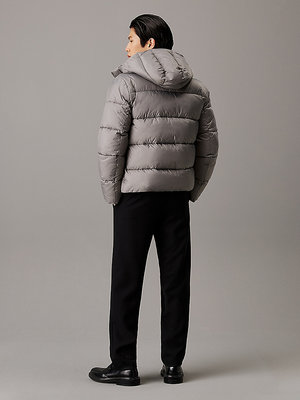 Hooded Quilt bunda – Calvin Klein, Šedá barva Muži