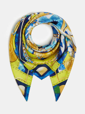 Alby šátek – Guess, Modrá, Žlutá barva Ženy