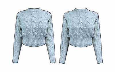 Módní Juliette svetr, Modrá barva, 2022 2