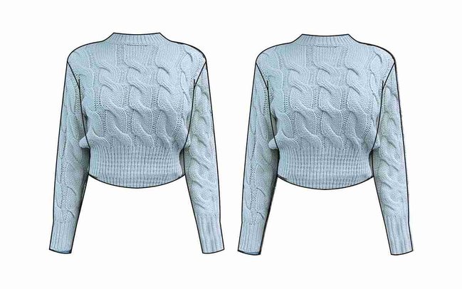 Módní Juliette svetr, Modrá barva, 2022 2