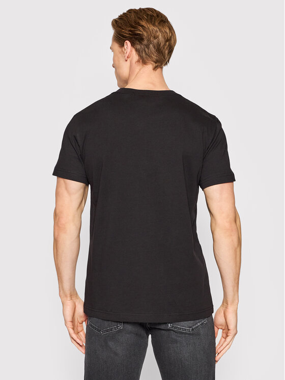 Módní Mixed institutional tričko, Černá barva, 2022