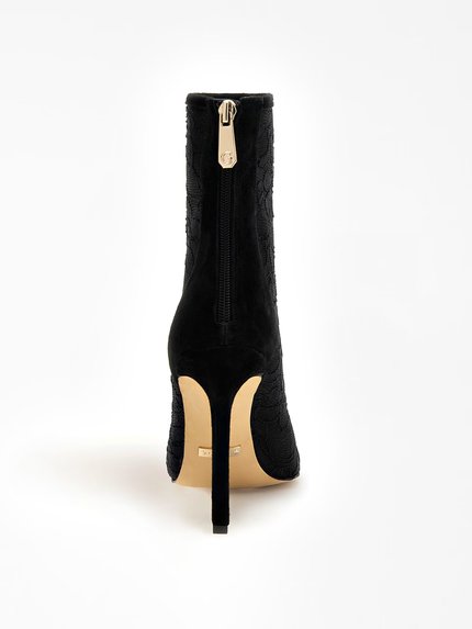 Módní Sirina polokozačky, Černá barva, 2023