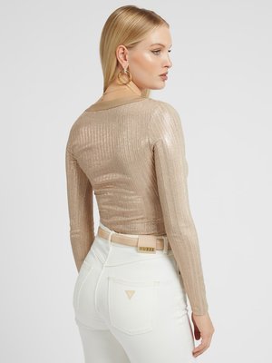 Esperanza top – GUESS, Béžová, Zlatá barva Ženy