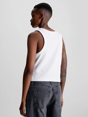 Tab Rib Tank tílko – Calvin Klein Jeans, Bílá barva Ženy