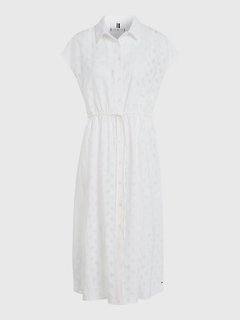 Devore Midi šaty Bílá barva Ženy