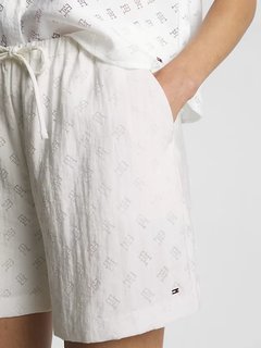 Luxusní Devore kraťasy, Bílá barva, 34, 36