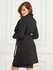 Módní Ambra kabát, Černá barva, 2023
