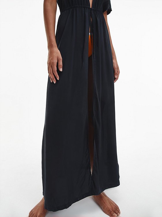 Luxusní KW0KW01786-BEH plážový KAFTAN, XXS, XS, S, M