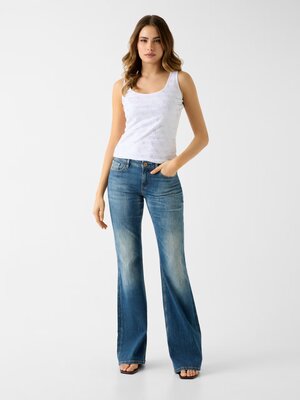 GUESS – 4G allover tílko, Bílá barva