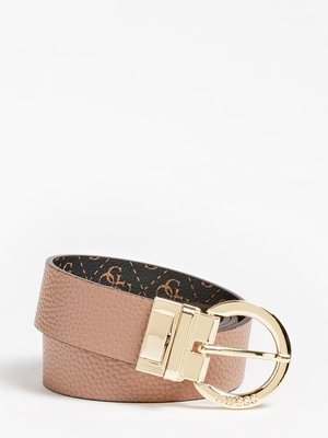 Módní Alby pásek, Hnědá, Zlatá barva, 2021