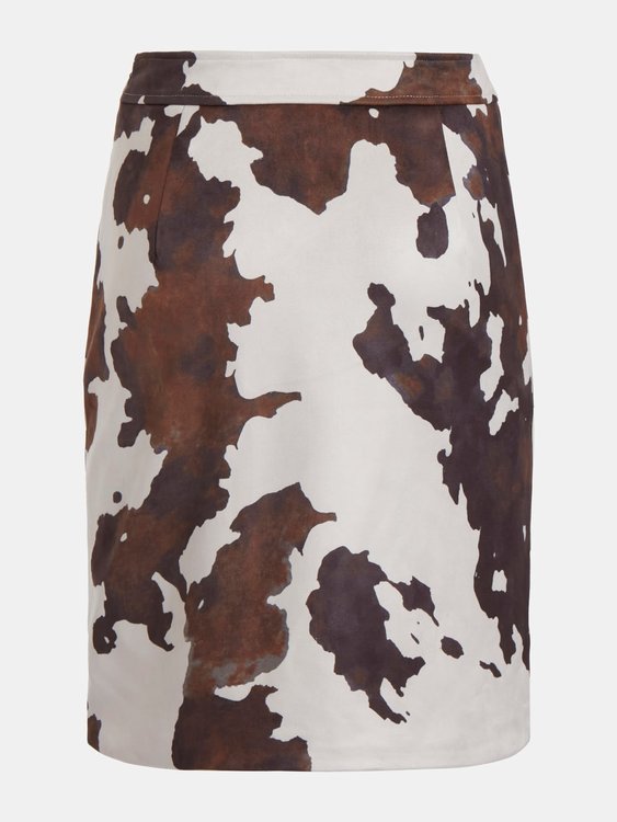 Módní Lilli sukně, Bílá, Hnědá barva, 2022 1