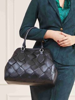 Módní Luxe Large Eugenia kabelka, Černá barva, 2022 1