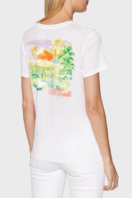 Cafe easy tričko – Guess, Bílá barva Ženy