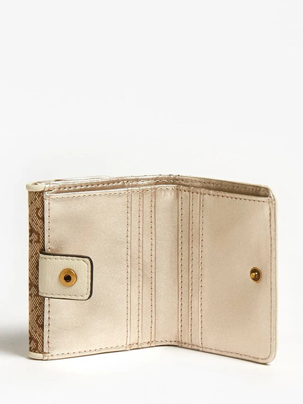 Módní Aviana peněženka, Hnědá, Béžová barva, 2022