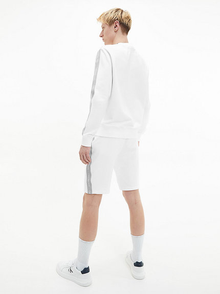 Módní Contrast tape mikina, Bílá barva, 2022