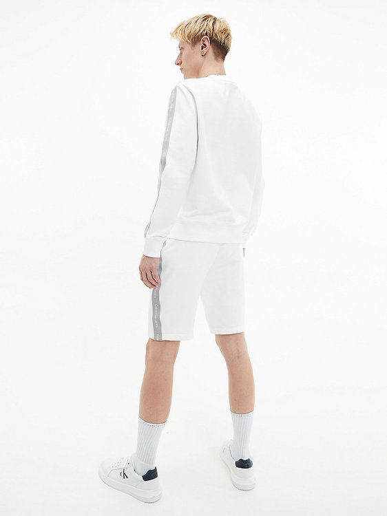 Módní Contrast tape mikina, Bílá barva, 2022