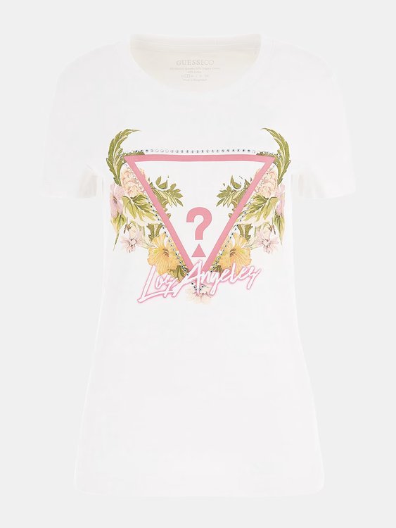 Luxusní Flowers triko, Bílá barva, XS, S, M, L, XL