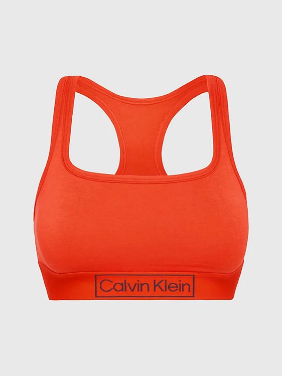 Calvin Klein Underwear – Modern Cotton podprsenka, Oranžová barva