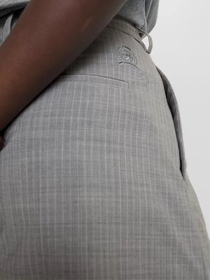 Luxusní Sartorial Pinstripe kraťasy, Šedá barva, 36, 38