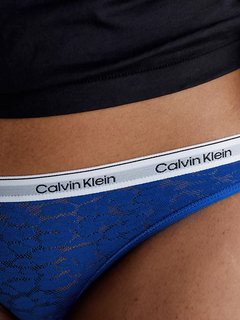 Luxusní Modern Logo Lace bikiny, Modrá barva, S, M