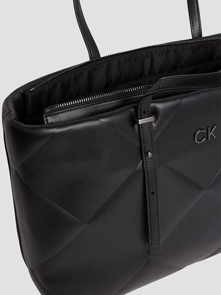 Módní Lock Quilt kabelka, Černá barva, 2024