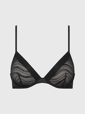 Calvin Klein Underwear – Allover Lace podprsenka, Černá barva