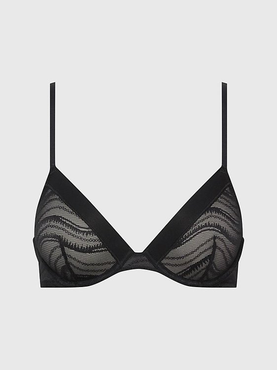 Calvin Klein Underwear – Allover Lace podprsenka, Černá barva