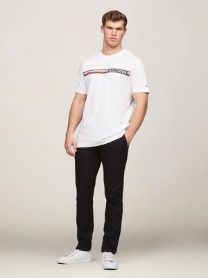 Chest Stripe triko – Tommy Hilfiger, Bílá barva Muži
