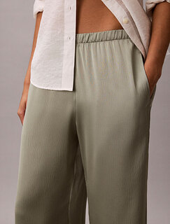 Luxusní Hammered saténové kalhotyy, Zelená barva, S, M