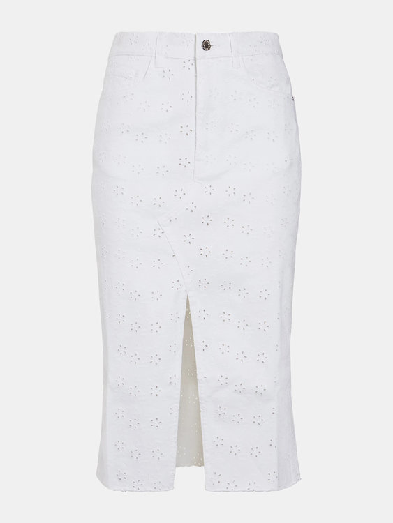 Luxusní Emerson denim sukně, Bílá barva