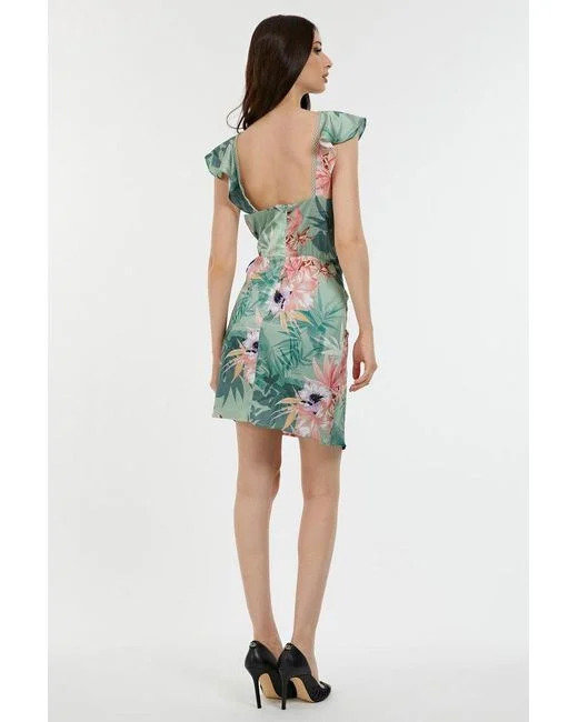 Luxusní Olivia šaty, Khaki barva, XS, S, M, L