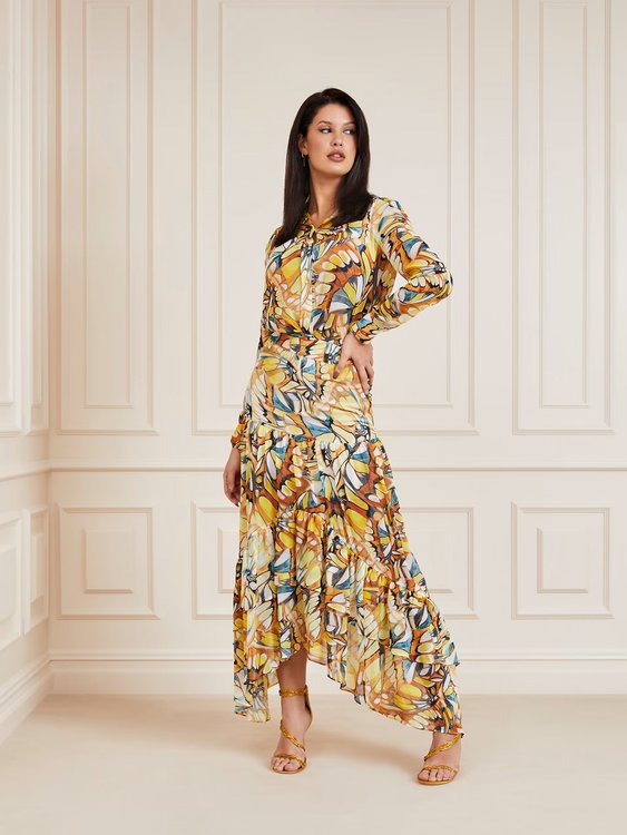 Módní Golden Wing sukně, Multi, Žlutá barva, 2023