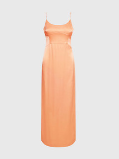 Logo Strap šaty Oranžová barva Ženy