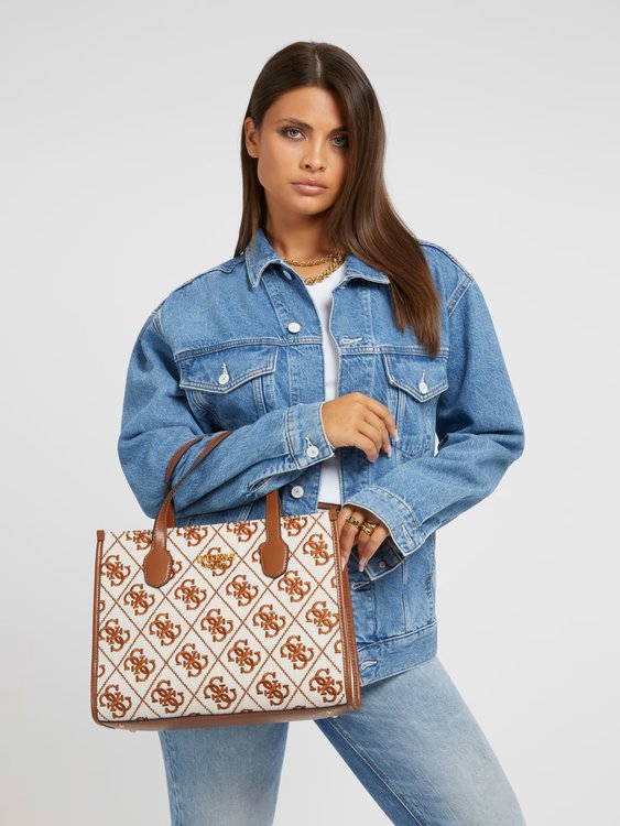 Luxusní Silvana kabelka, Hnědá barva, T/U