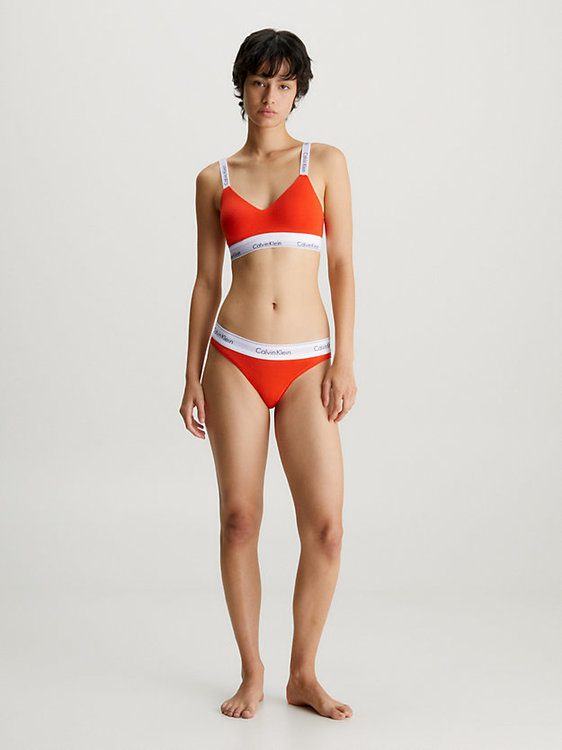 Modern Cotton tanga Červená barva Ženy