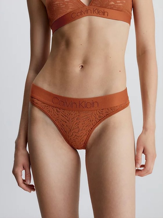Intrinsic tanga – Calvin Klein Underwear, Hnědá barva Ženy