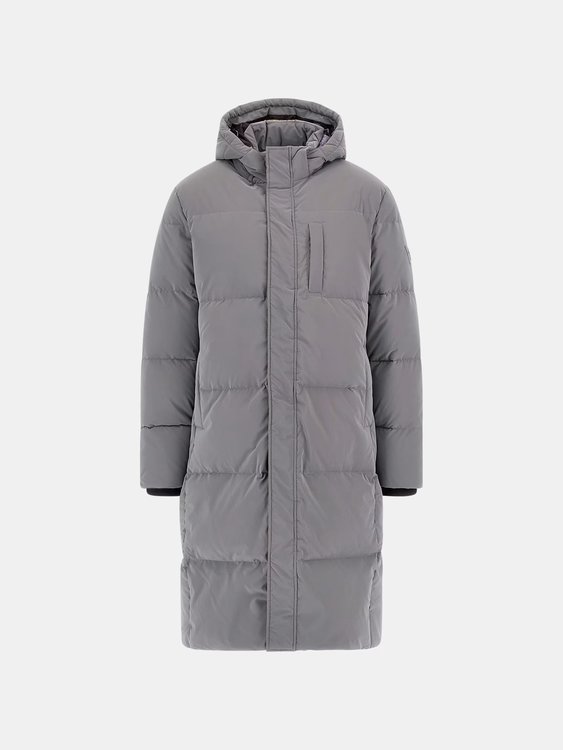Space Long péřový kabát Šedá barva Muži