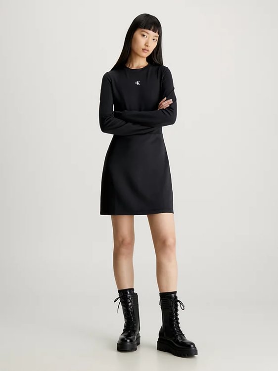 Calvin Klein Jeans – Milano Spacer šaty, Černá barva